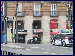 Murcia City Centre South part - The police is preparing for a biking competition at Plaza Martínez Tornel.